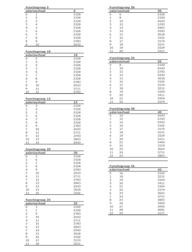 Bijlage M Salarisschalen pagina 135